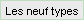 Les neuf types